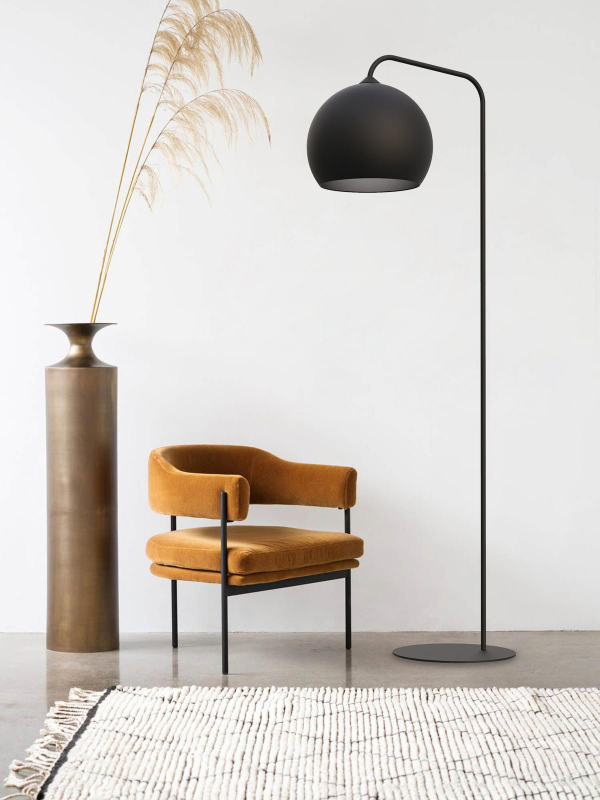 STEHLEUCHTE - Schwarz, Metall (40/65/170cm) - Lumicom