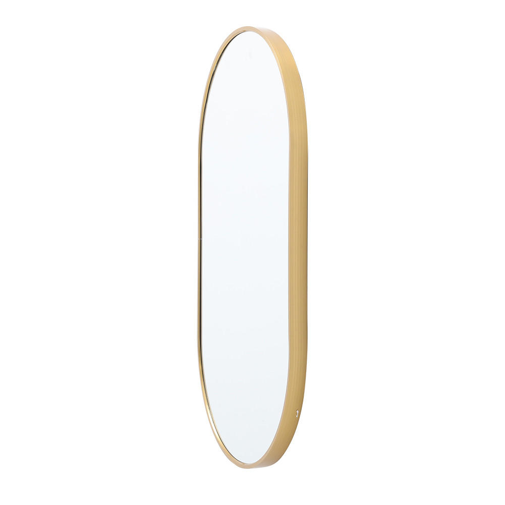 WANDSPIEGEL 40/70/2.8 cm Badezimmer Kapselform Metallrahmen Gold - Goldfarben, Glas/Metall (40/2.8/70cm) - Livingandhome