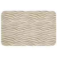 KÚPEĽŇOVÁ PREDLOŽKA Piesok - Vlny - Béžová 80x50 cm - béžová, textil/plast (80/50cm) - OnlyWow