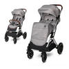 KINDERWAGEN Storm grau/schwarz Buggy, Fußabdeckung, PU-Räder, Sonnendach, verstellbar - Schwarz, Metall (90/54/109cm) - Lorelli