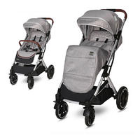 KINDERWAGEN Storm grau/schwarz Buggy, Fußabdeckung, PU-Räder, Sonnendach, verstellbar - Schwarz, Metall (90/54/109cm) - Lorelli