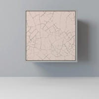 SIDEBOARD CERAMIC TEXTURE, Grau, 57,5x42x57,5 cm, Ohne Füße - Multicolor/Grau, Holzwerkstoff (57.5/57.5/42cm) - SpaceRebels