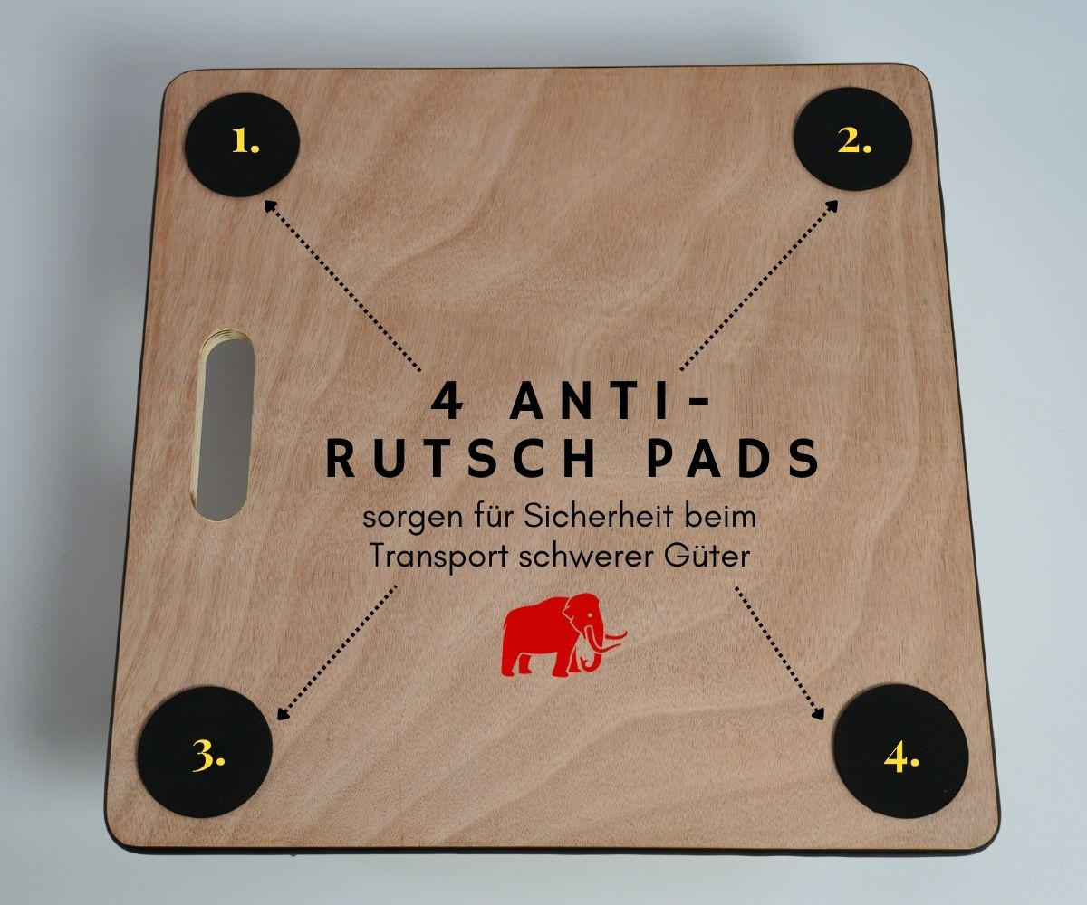 TRANSPORTROLLER 2er-Set Hercules mit 4 Rollen 11,5x50x50 cm Traglast 150kg Sperrholzplatte Braun - Braun, Holzwerkstoff (50/50/11.5cm) - PROREGAL