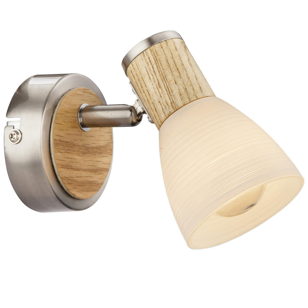 LED WANDLEUCHTE GYLFI Braun Holz - Braun, Holz (8/11/13cm)
