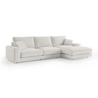 ECKSOFA Harvesty Weiß - Weiß, Textil (332/92/169cm) - Pillovely