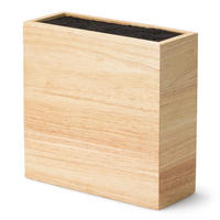 MESSERBLOCK für Schublade mit flexiblem Einsatz, Gummibaumholz - Braun, Holz (24/11/24cm) - Continenta