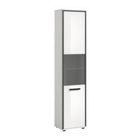 BADSCHRANK KOJAK (B/H/T: ca. 40/188/34 cm) in weiß/weiß hochglanz - Weiß, Holzwerkstoff (40/188/34cm)