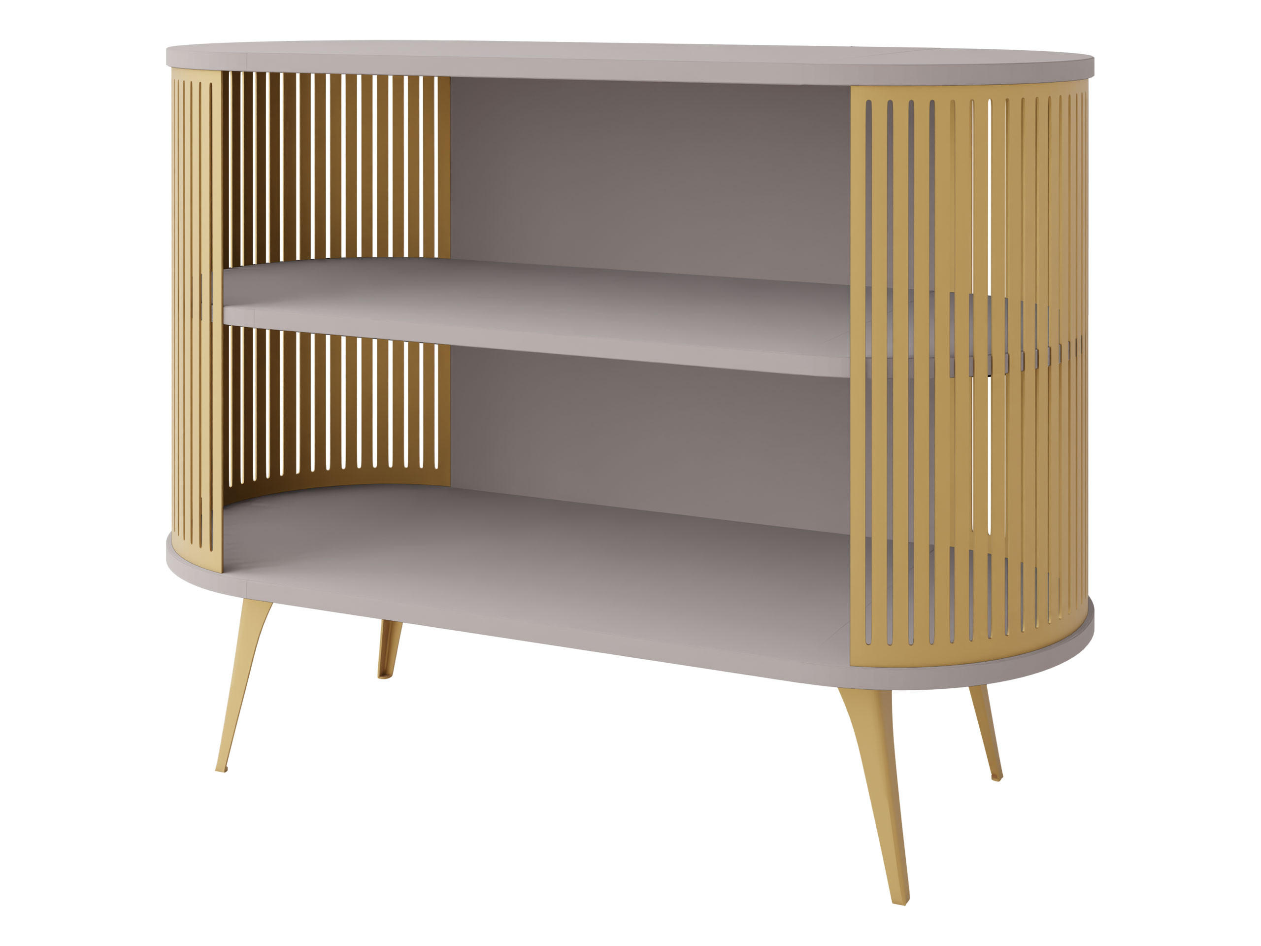 KOMMODE Roenni Gold - Kaschmir/Goldfarben, Holzwerkstoff/Metall (120/90/40cm) - MIRJAN24