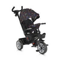 DREIRAD Space 3 in 1 bunt Getränkehalter, Korb, Schiebegriff, EVA-Räder - Multicolor, Metall (89/51/98cm)