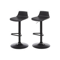 BARHOCKER 2er-Set höhenverstellbar - Polypropylen - Schwarz - CALAS - Schwarz, Kunststoff (45/95/45cm) - Vente-Unique