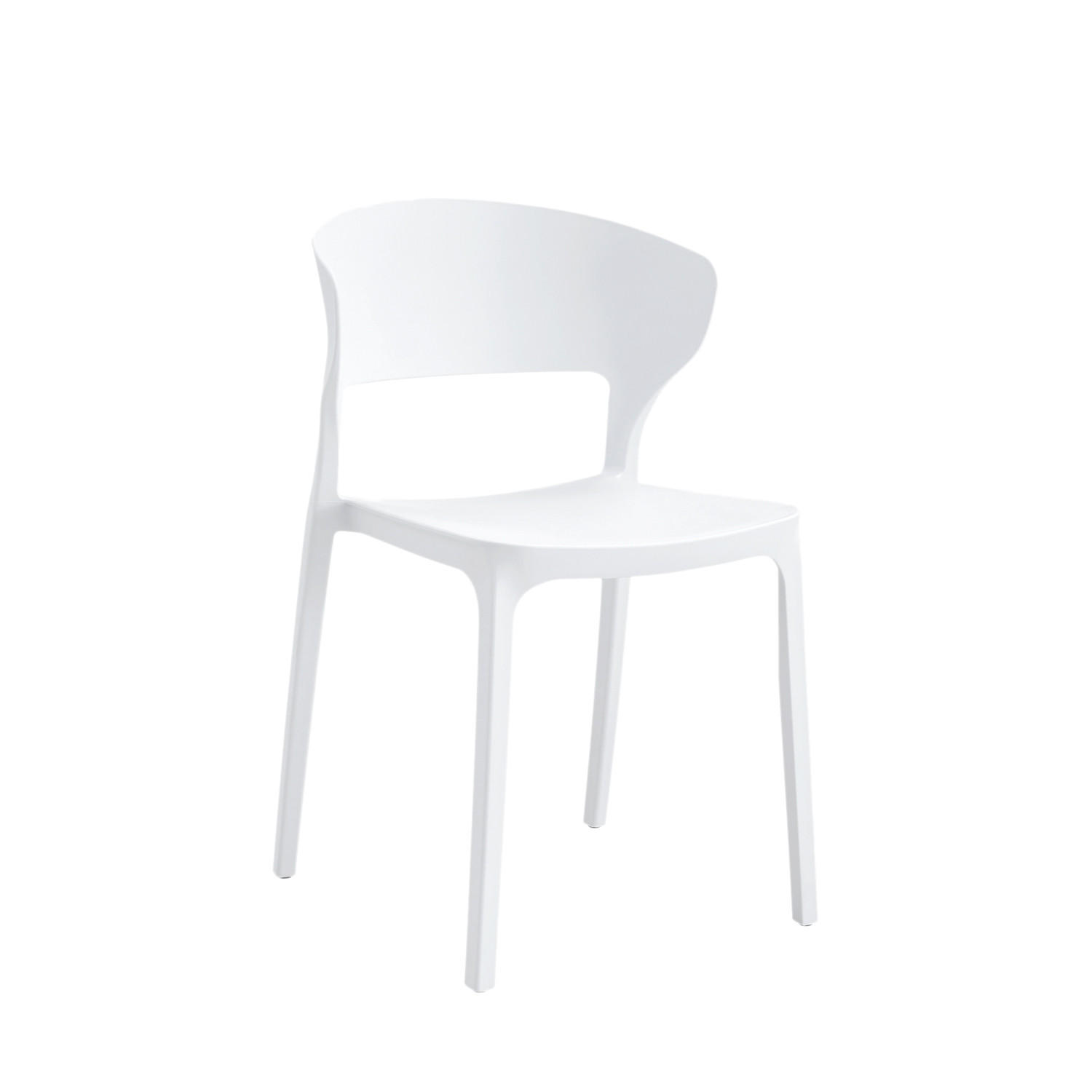 STUHL FÜR DRAUSSEN Serin Weiß 48 cm x 76 cm - Weiß, Kunststoff (48/76/52cm)