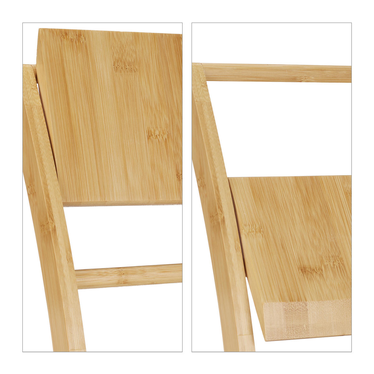 WC-GARNITUR - Hellbraun, Holz/Kunststoff (20/74/20cm) - Relaxdays