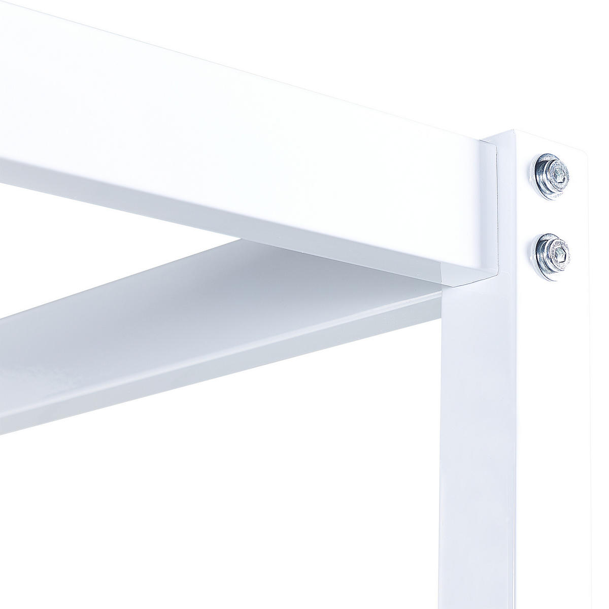 HIMMELBETT 160/200cm Weiß Lestards - Weiß, Metall (160/200cm) - Beliani
