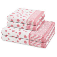 FROTTIERSET Punkte allover 4-teilig - Rosa, Textil (50/100cm) - Ross