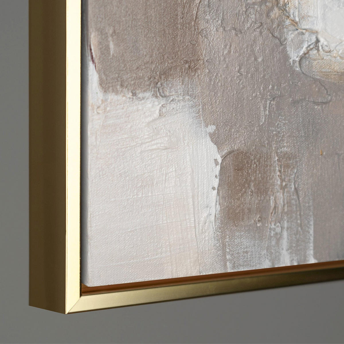 GEMÄLDE Goldene Fragmente Schattenfugenrahmen Gold 60x40 cm - Goldfarben, Holz (60/40cm) - YS-art gallery