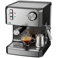 ESPRESSOMASCHINE 20 Bar mit Milchaufschäumer Schwarz - Schwarz, Metall (22/28/29cm) - Rolipo