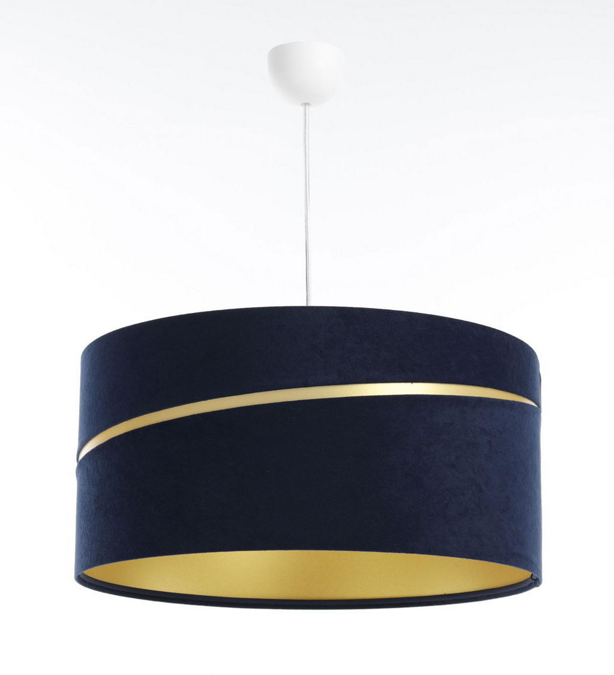 HÄNGELEUCHTE Blau 40/20 cm - Blau/Goldfarben, Kunststoff (40/0.4/20cm) - ONZENO