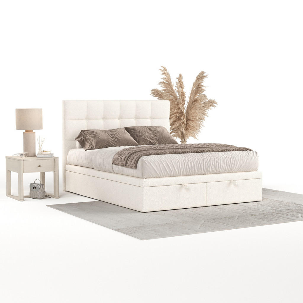 Thumbnail - AltaBeds Polsterbett, Creme, Textil, Buche, Kiefer, 120x200 cm, Oeko-Tex® Standard 100, Reach, Handmade in Europe, Schla...