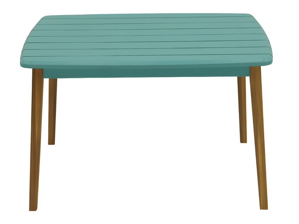GARTENTISCH für Kinder - Akazie - Türkisblau - GOZO von MYLIA - Blau, Holz (80/60/50cm) - Vente-Unique