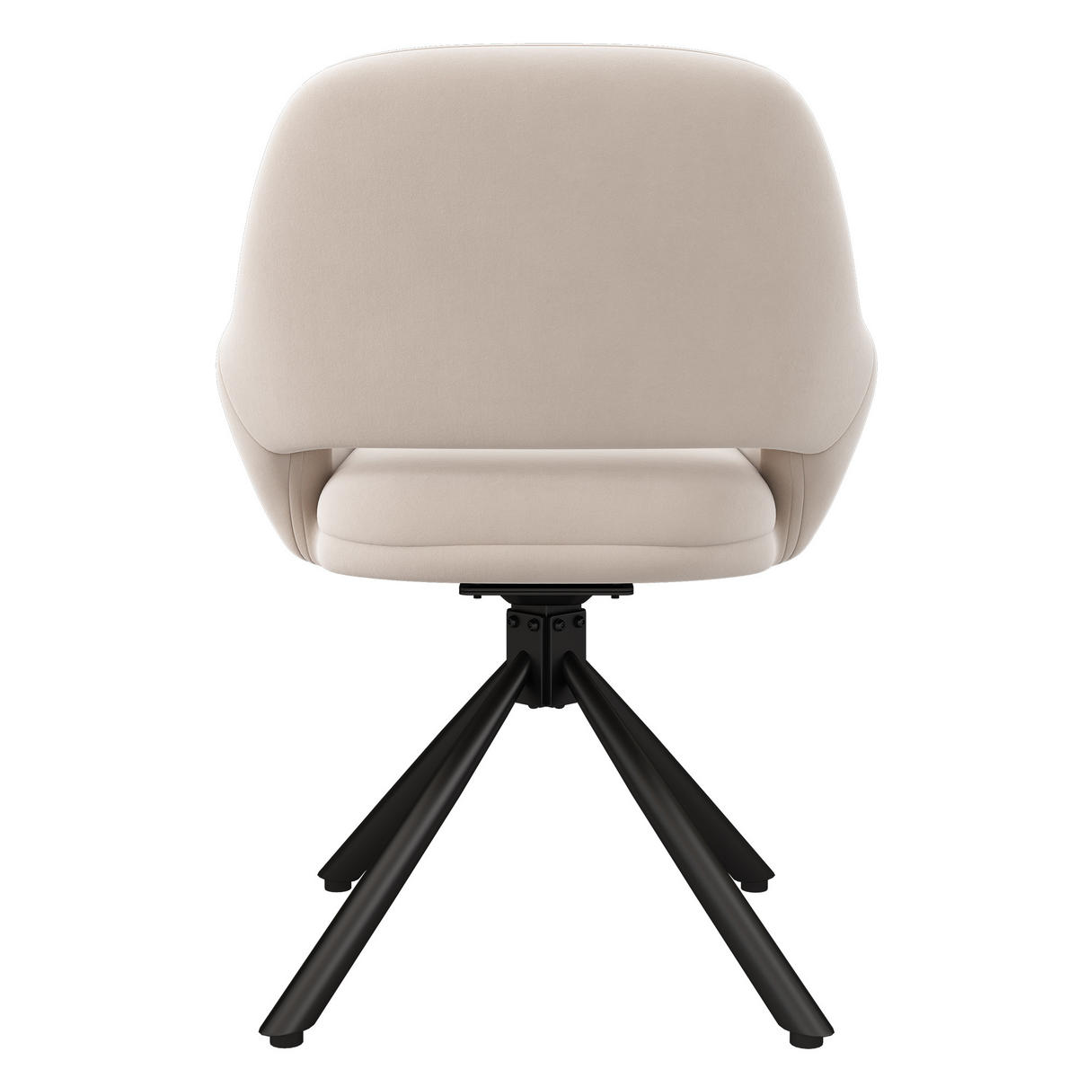 ESSZIMMERSTUHL 2 Stück Drehbar Samt Beige, Armlehne Modern - Beige, Textil (50/80/60cm) - FLIEKS