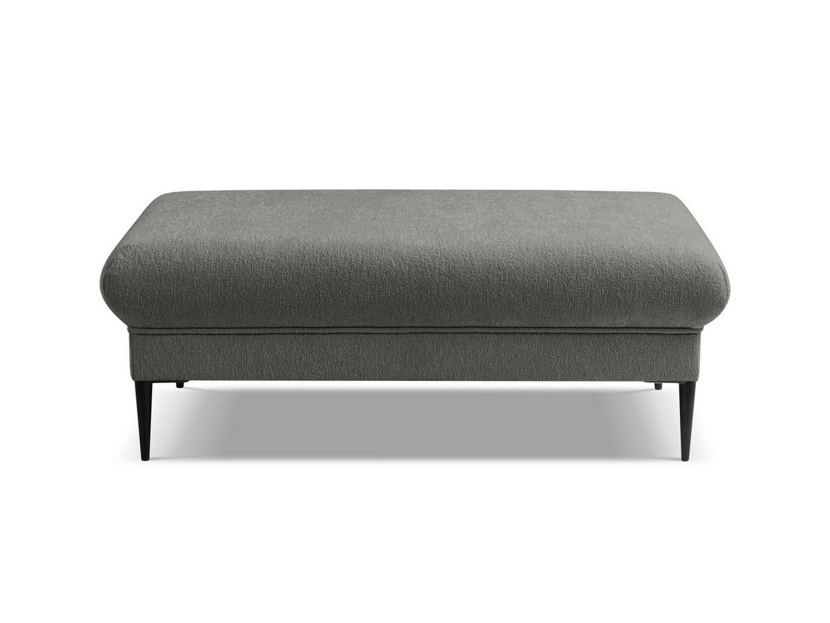 POUF Chenille Stoff Grau - Dunkelgrau/Schwarz, Holzwerkstoff/Textil (111/88/60cm) - Makamii