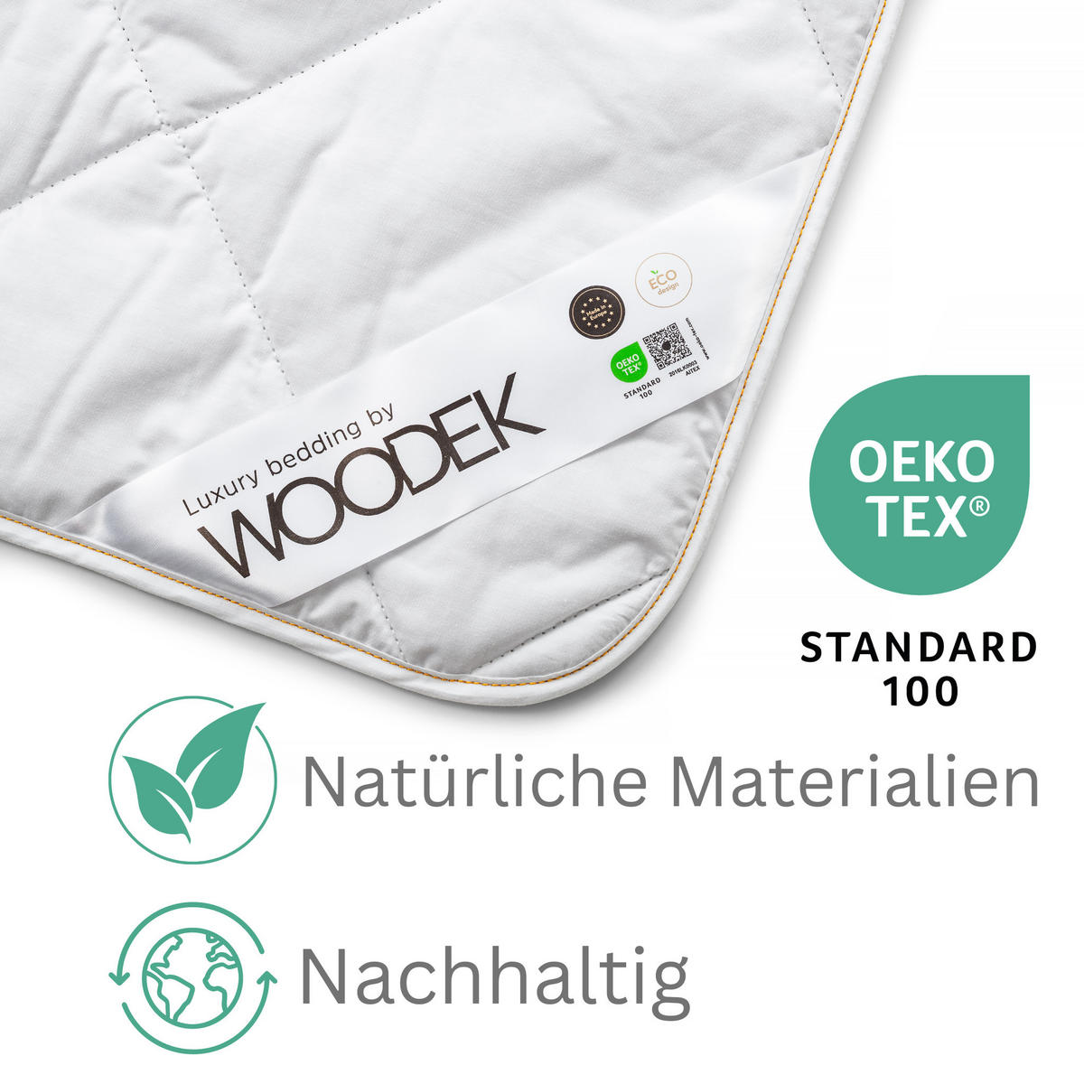 BETTDECKE LUXURY BEDDING, Baumwolle - Weiß, Textil (135/200cm) - WOODEK