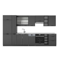 KUCHYŇSKÝ KOUT Fame-Line Tmavě šedá - tmavě šedá, kompozitní dřevo (355/81.6/60cm) - Vicco