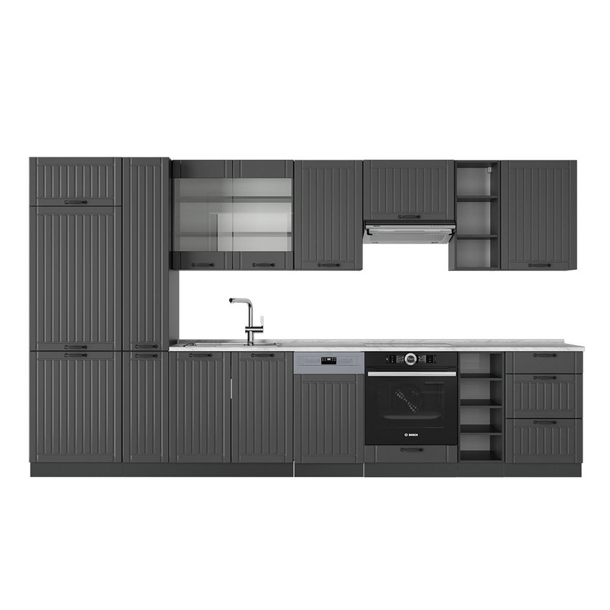 KUCHYŇSKÝ KOUT Fame-Line Tmavě šedá - tmavě šedá, kompozitní dřevo (355/81.6/60cm) - Vicco