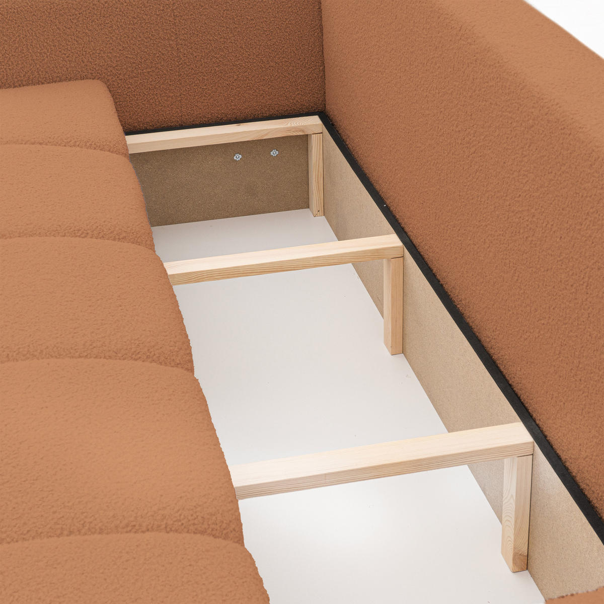 SCHLAFSOFA BUENO mit Bettkasten Orange - Orange, Holzwerkstoff/Kunststoff (245/85/93cm) - Idohome