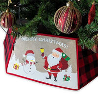 UNIQUE Living - Merry Xmas Weihnachtsbaumrock - 45x25cm - Mehrfarbig - Multicolor, Textil (45cm) - Unique Living