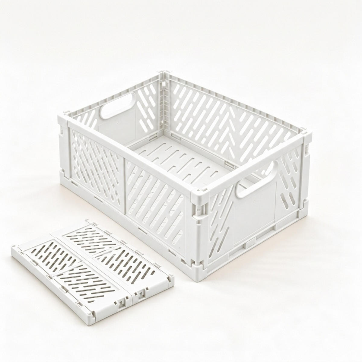 SKLÁDACÍBOX Bílá sada-4 plast - bílá, plast (29/12/21cm) - Relaxdays