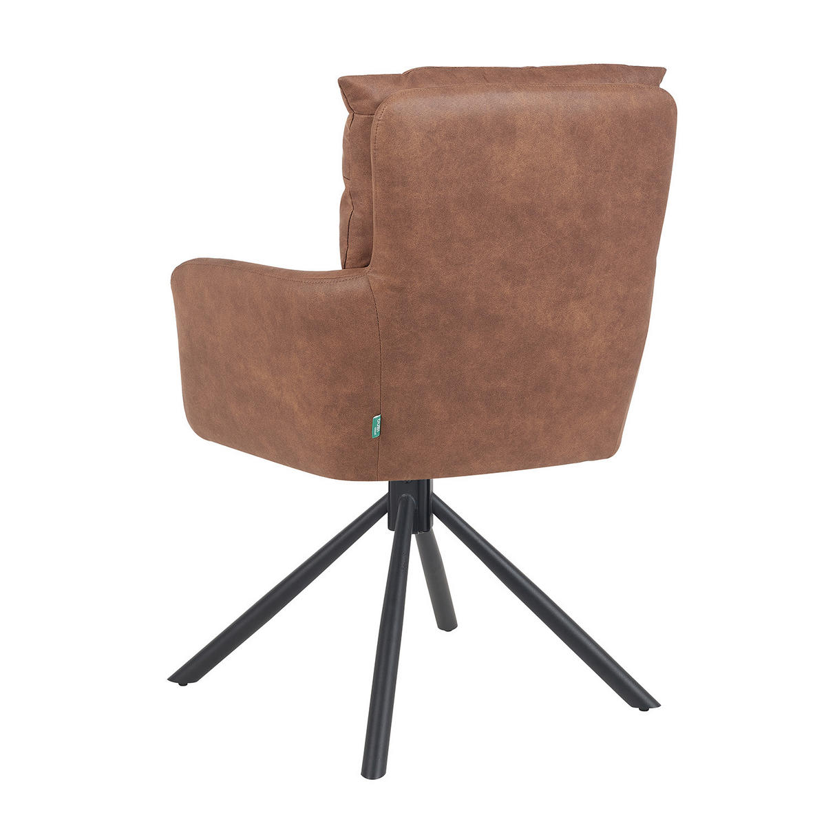 ARMLEHNSTUHL Mika-Jana 2er-Set - Schwarz/Braun, Textil/Metall (59/94/66cm) - DUBI Möbel