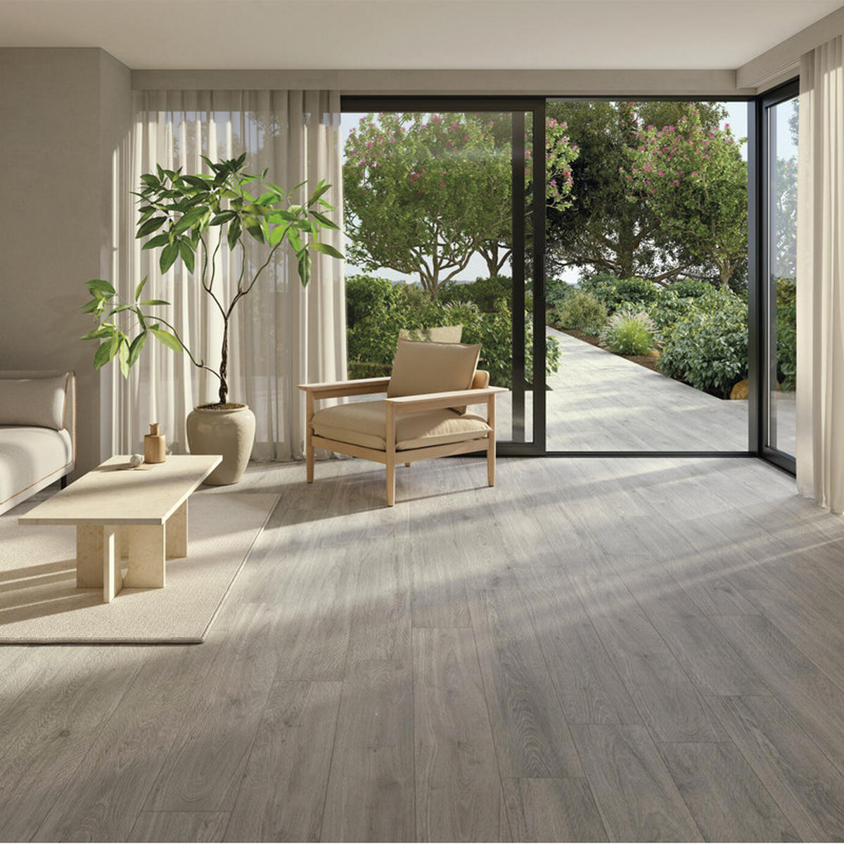 VINYLBODEN 5m²/36-TLG. selbstklebend PVC - Graubraun, Kunststoff (0.2/91.5/15.2cm) - Livingandhome