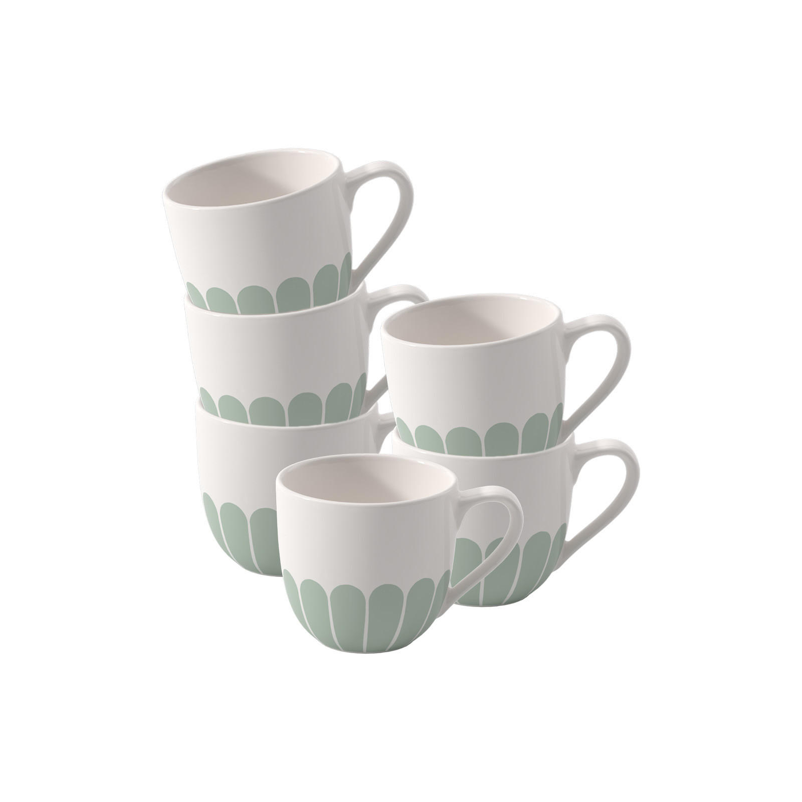 ESPRESSOTASSEN Fleur Couleur Vert 70 ml 6er Set - Grün, Keramik (0.07L) - Villeroy & Boch