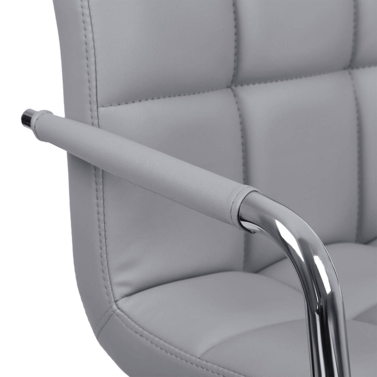 BARSTUHL LEDERIMITAT 2ER-SET - Grau, Textil (38/38/44.5cm) - Hansiro