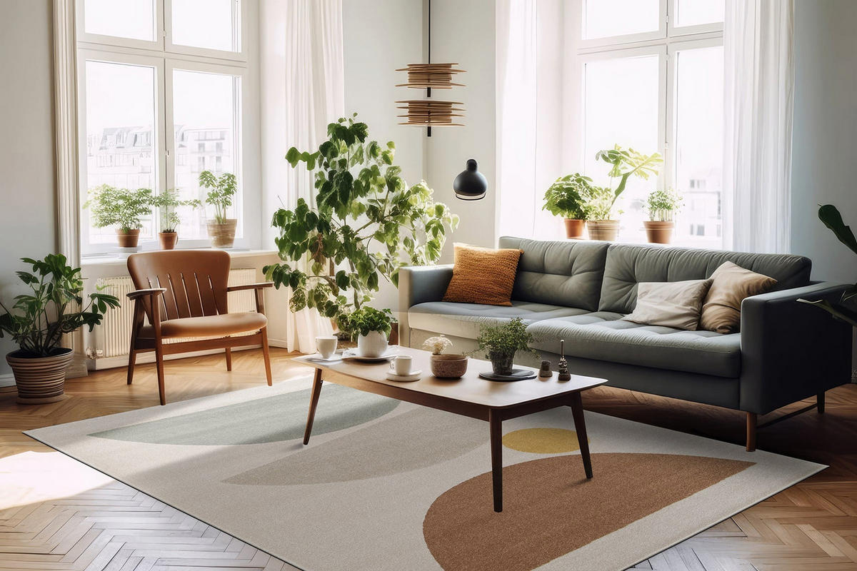 TEPPICH superweich sehr grafisch beige - Beige, Textil (200/290cm) - AFK Living