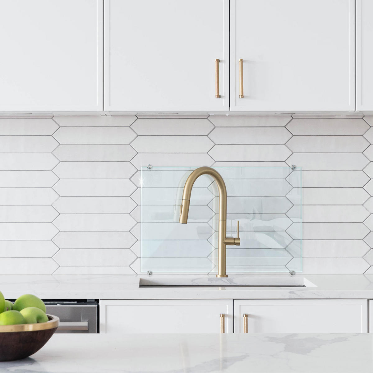 KÜCHENRÜCKWAND 60 x 40 cm Transparente Glasplatte - Transparent, Glas (60/40/0.4cm) - TULUP