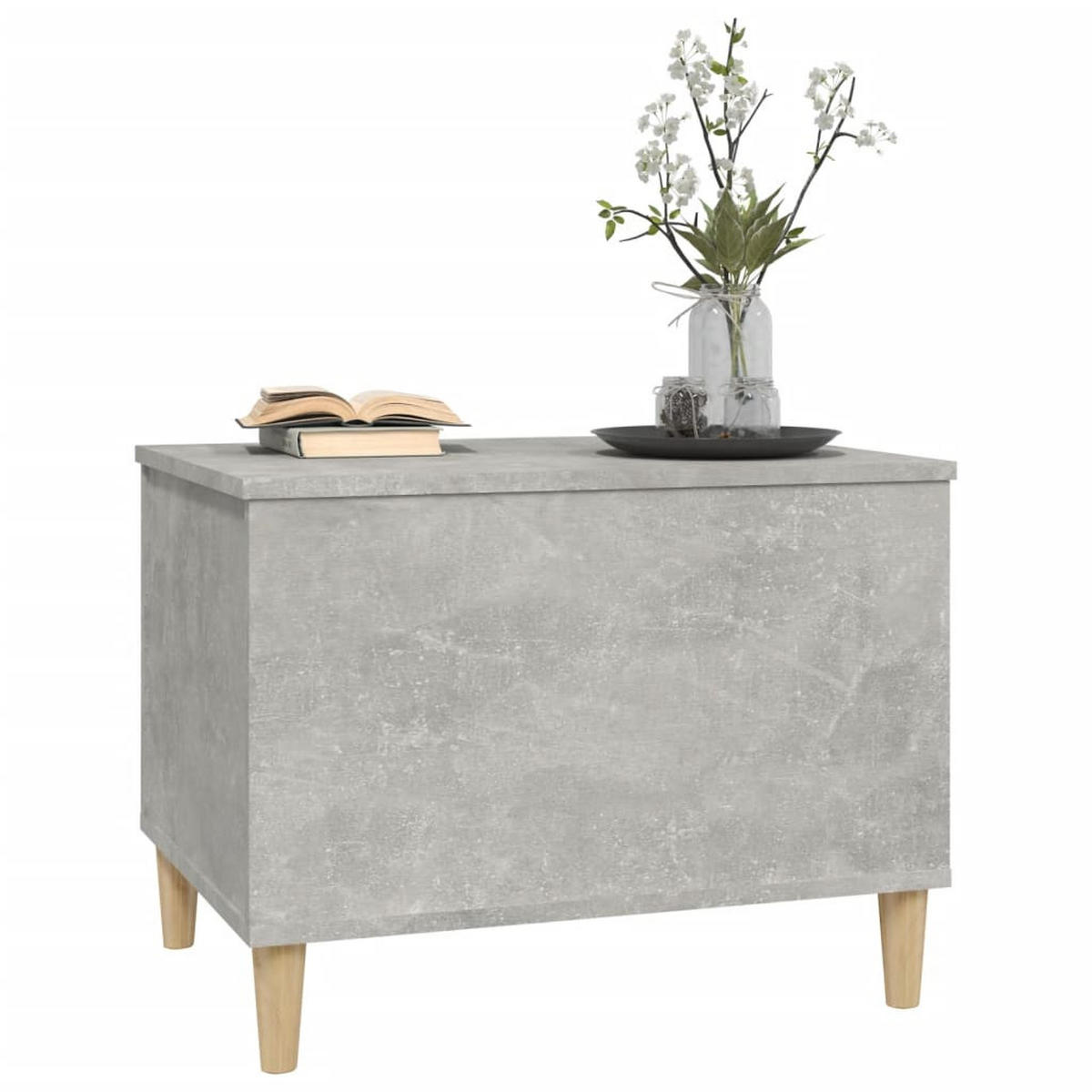 COUCHTISCH Betongrau 60x44,5x45 cm Holzwerkstoff - Grau, Holzwerkstoff (60/44.5/45cm) - furnicato