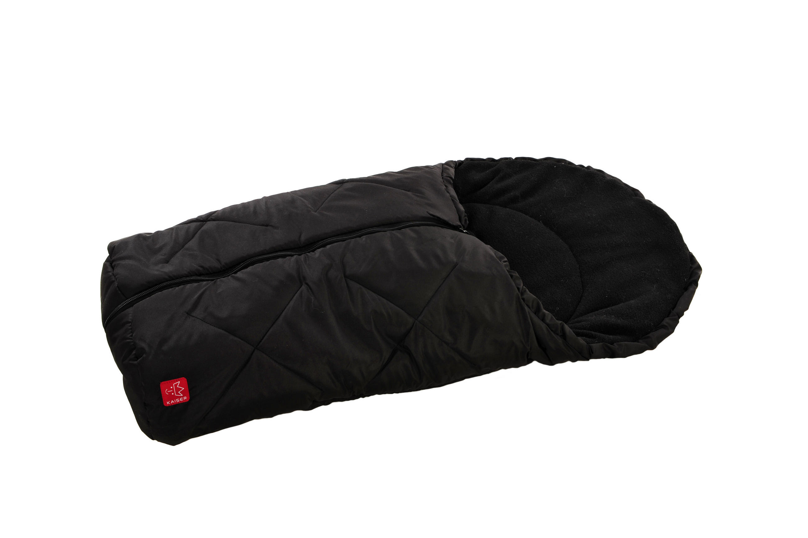 BABYSCHALENFUSSSACK Moo, black - Schwarz, Textil (40/4/80cm) - Kaiserbaby