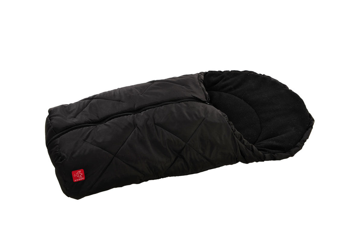BABYSCHALENFUSSSACK Moo, black - Schwarz, Textil (40/4/80cm) - Kaiserbaby
