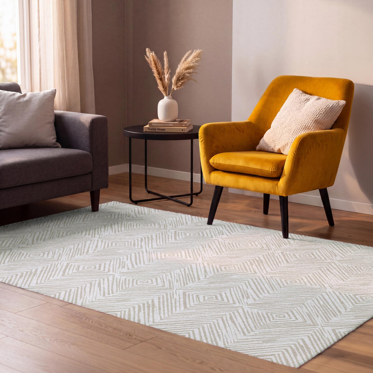 KOBERCE - Abstraktné - Diamanty - Béžová - 90x150 cm - béžová, textil/plast (90/0.4cm) - OnlyWow