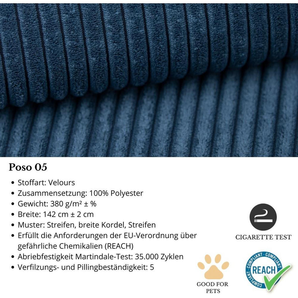 WOHNLANDSCHAFT mit Schlaffunktion Poss U dunkelblau - Dunkelblau, Textil (395/70/153cm) - Beautysofa