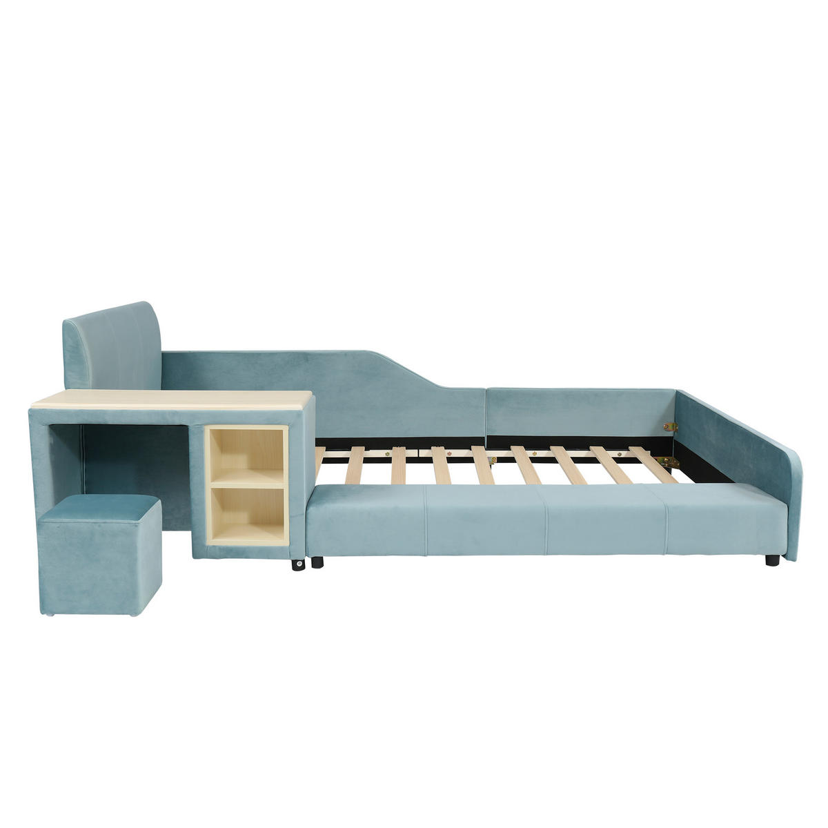 KINDERBETT 90/200 cm Blau - Blau, Textil