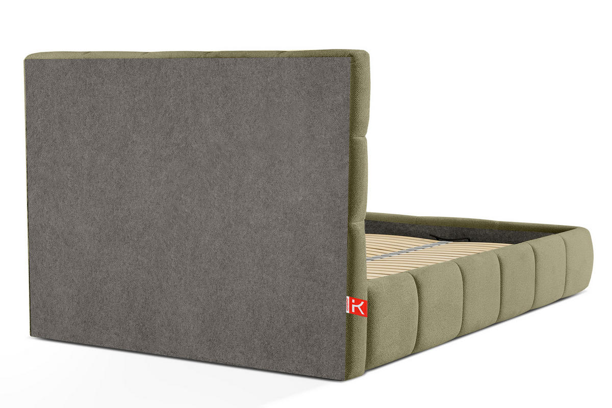 POLSTERBETT ALTOS Bouclé, grün - Grün, Holz/Holzwerkstoff (160/200cm) - KONSIMO®
