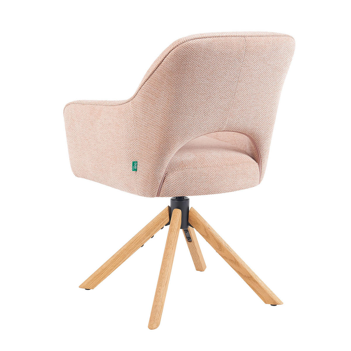 DREHSTUHL Mika-Lara - Honigeiche/Rosa, Eichenholz/Holz (60/87/65cm) - DUBI Möbel