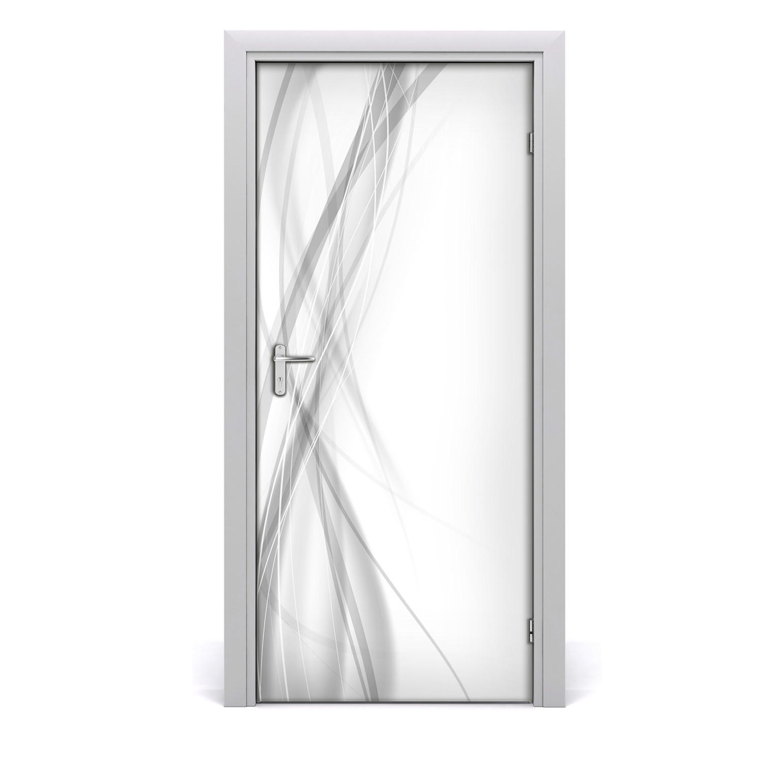 TÜRAUFKLEBER 95x205 cm Dekorativ für Türen - Hellgrau, Kunststoff (95/205/0.01cm) - TULUP