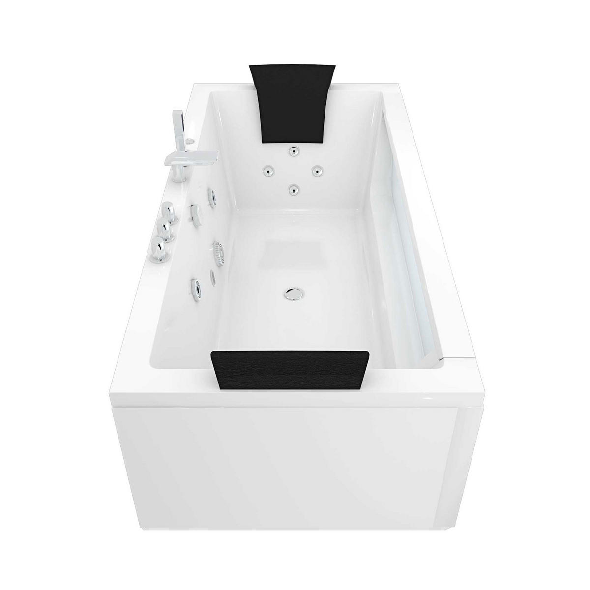 WHIRLPOOL Pool Badewanne Wanne W83-TH-C - Weiß, Glas/Kunststoff (90/55/180cm) - AcquaVapore by Sandra Jentho