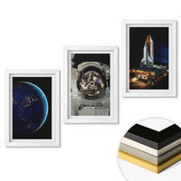 WANDBILDER 3er-Set - 20x30 cm Weißer Rahmen - Weltraum Erde Astronaut Rakete - Weiß, Kunststoff (20/30cm) - ArtPrintCave