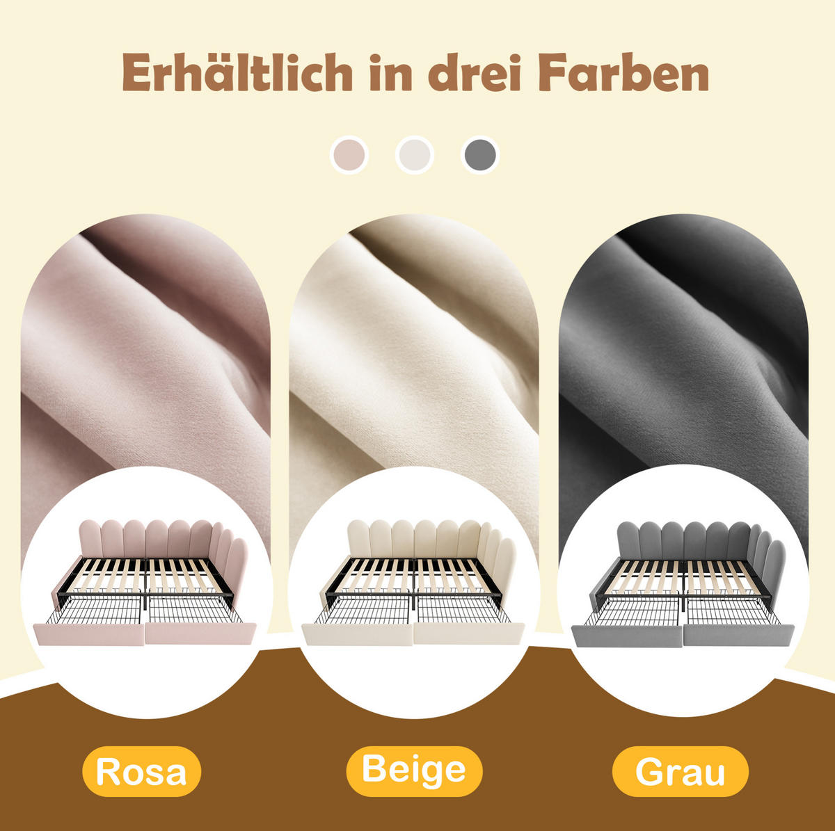 POLSTERBETT 90/200 cm mit 2 Schubladen, L-Form, Samtbezug und Lattenrost, Grau - Grau, Textil (90/200cm) - Redom