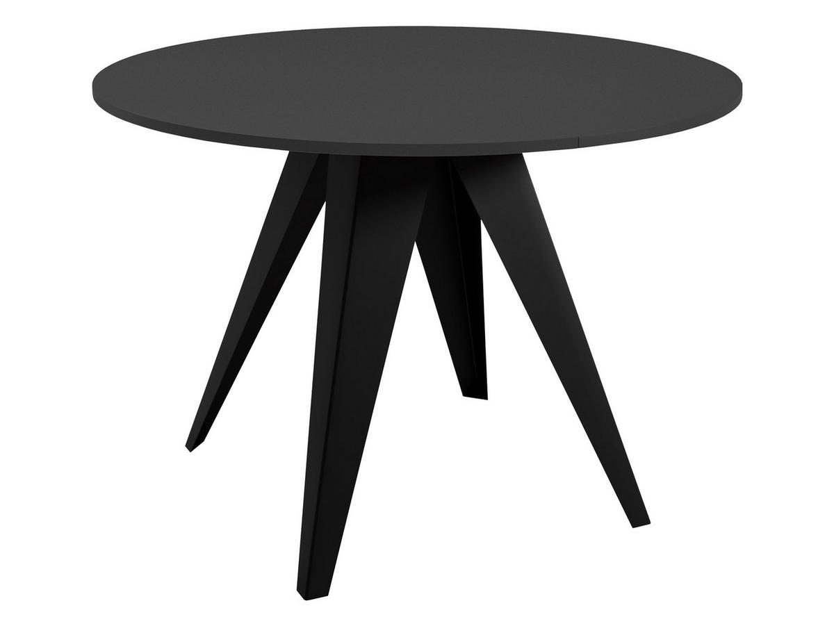 TISCH Gerda 90 - Schwarz, Holzwerkstoff/Metall (90/90/76cm) - MIRJAN24